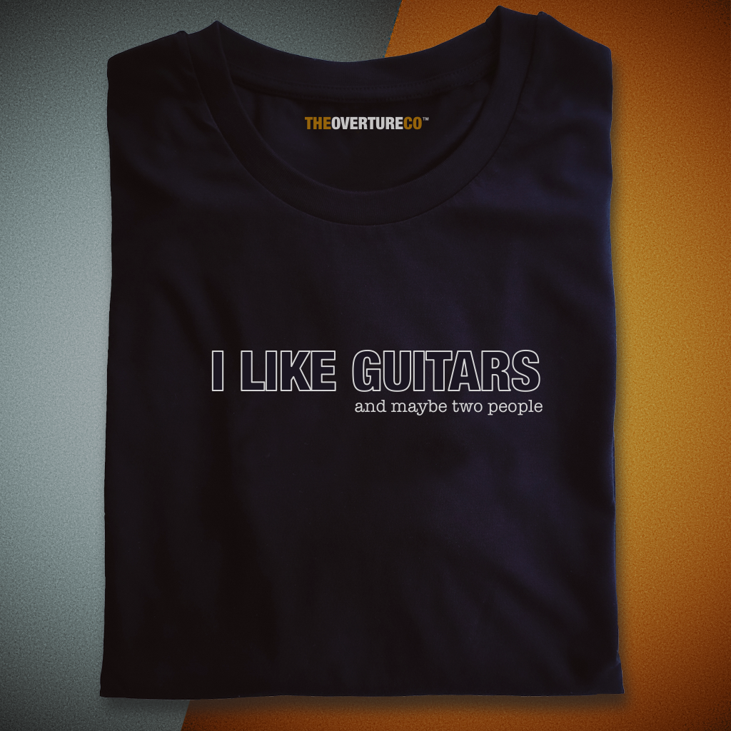 Gift for Guitarists Guitar shirt “I Like Guitars (And Maybe Two People)”