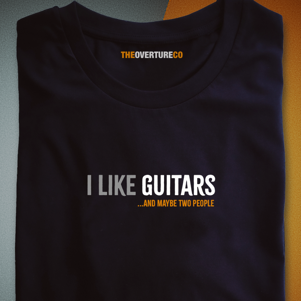 Gift for Guitarists Guitar shirt “I Like Guitars (And Maybe Two People)”