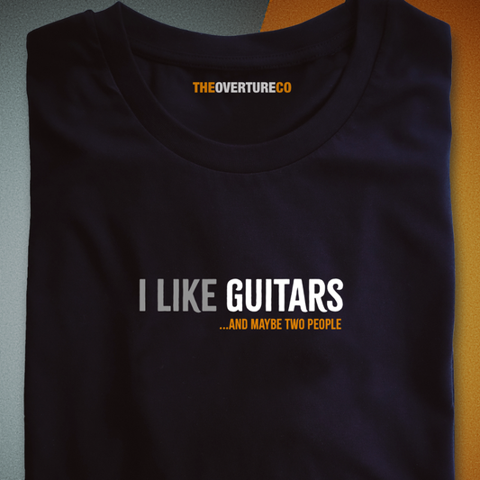 Gift for Guitarists Guitar shirt “I Like Guitars (And Maybe Two People)”