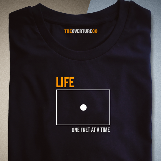 Guitar Shirt Gift For Guitarists. Life One Fret at a Time Single Fret Shirt