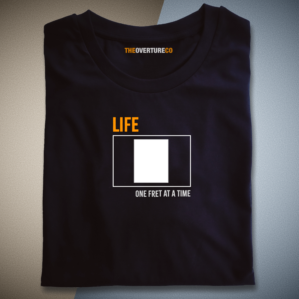 Guitar Shirt Gift For Guitarists. Life One Fret at a Time Single Fret Shirt