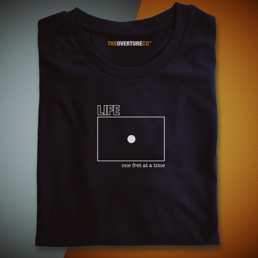 Guitar Shirt Gift For Guitarists. Life One Fret at a Time Single Fret Shirt