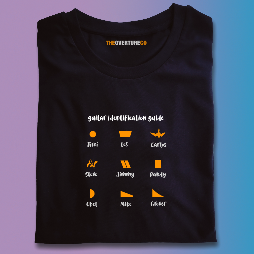 Guitar Identification Guide Gift Shirt for Guitar Lovers
