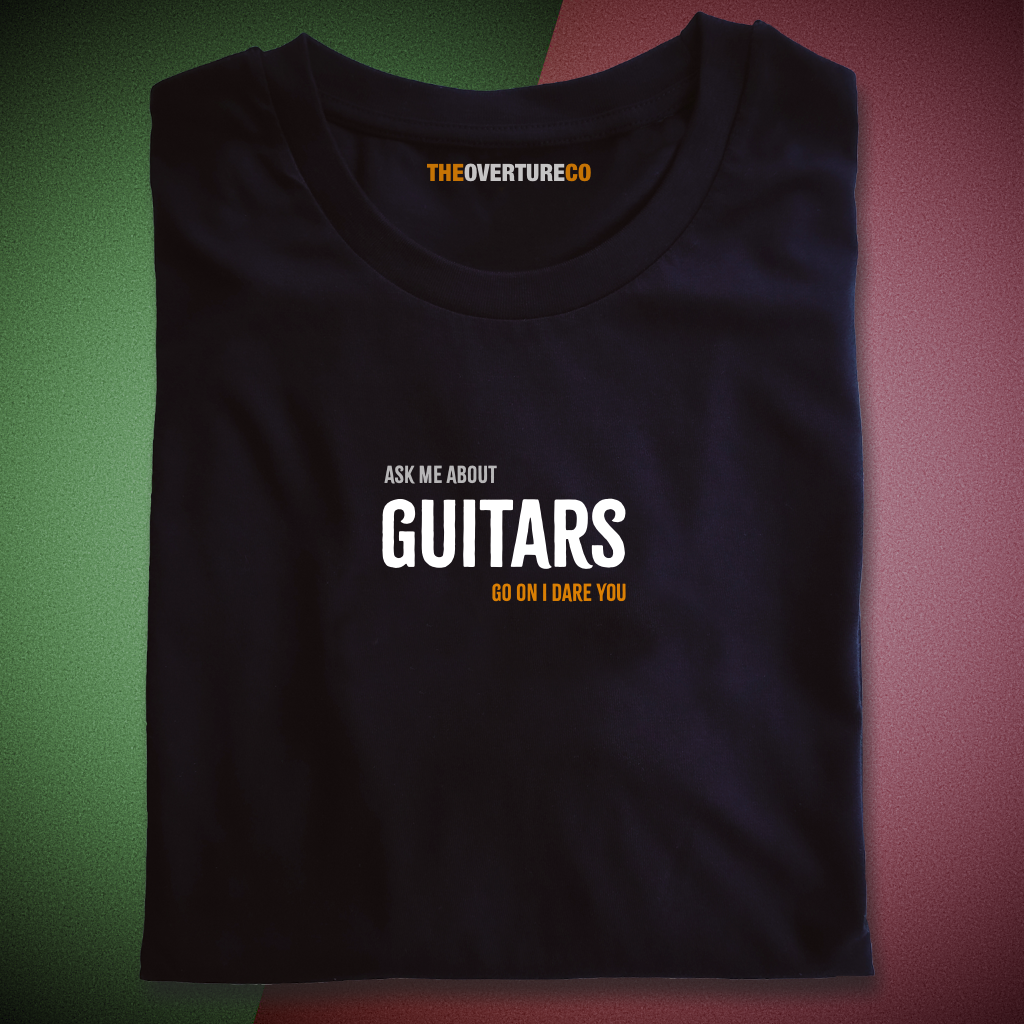 Gift for Guitarists, Guitar Shirt “Ask Me About Guitars”