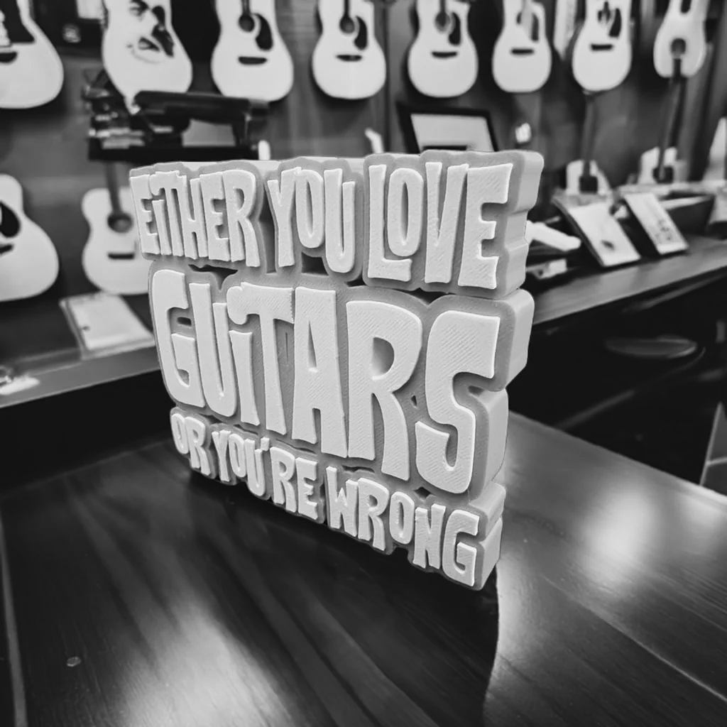 Guitar Statement Piece Gift, Either You Love Guitars Or You're Wrong