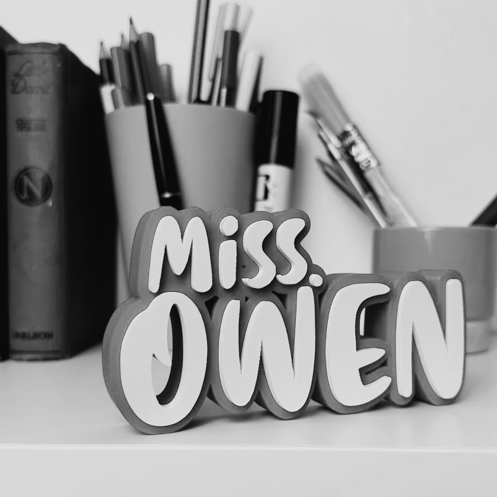 Personalised Name Plates Gift, Custom Desk Display