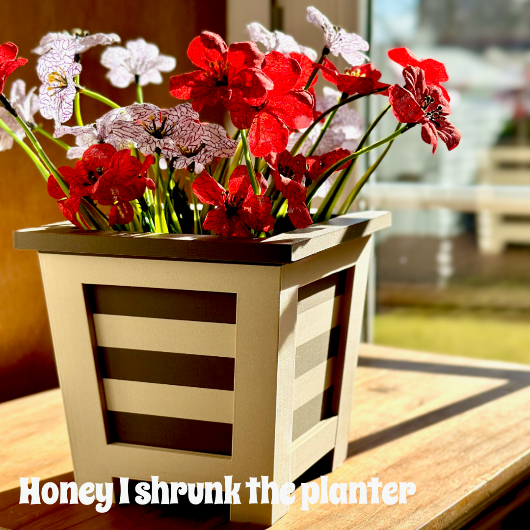 Wood Infused Planter – Modern Indoor Planter with Drainage. Eco-Friendly