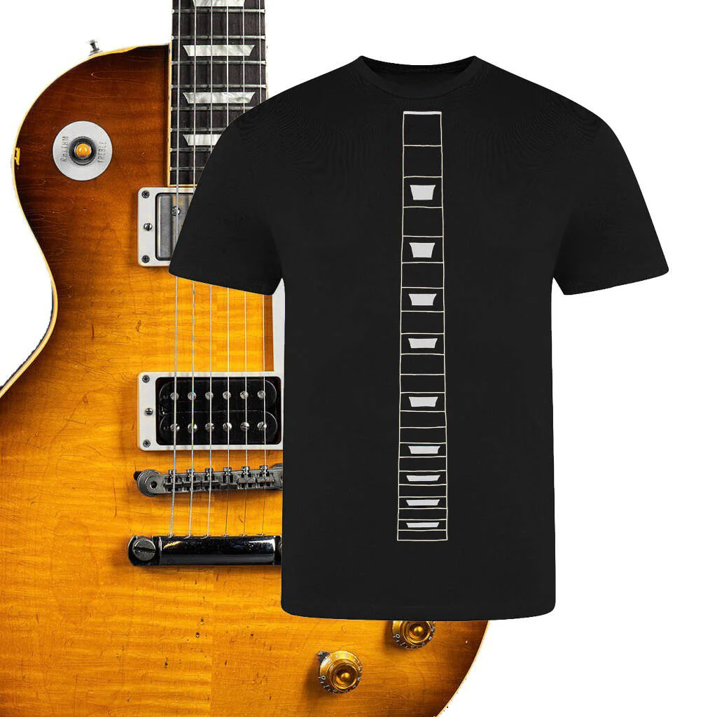 Guitar Shirt. Gift For Guitarists 'Les Paul inlay neck'