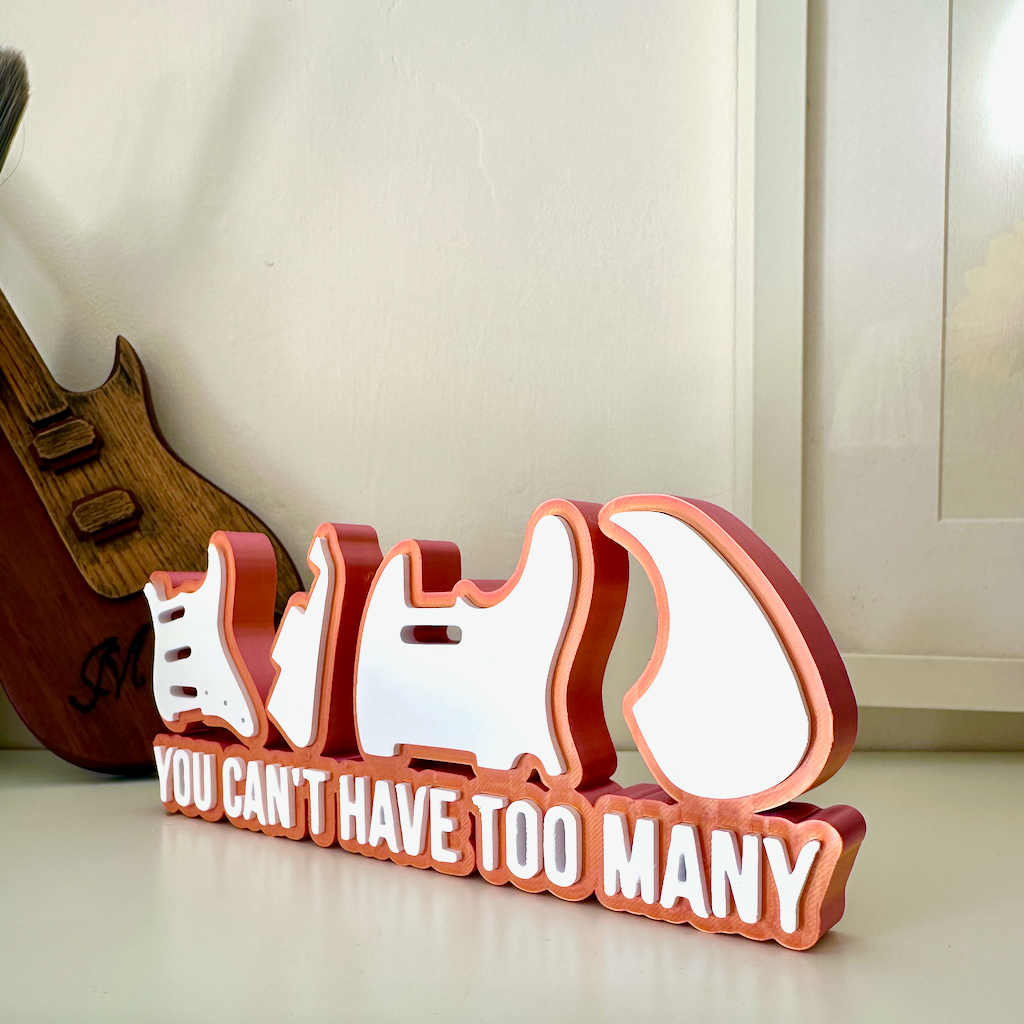Guitar Statement Piece Gift, You Can't Have Too Many Guitars
