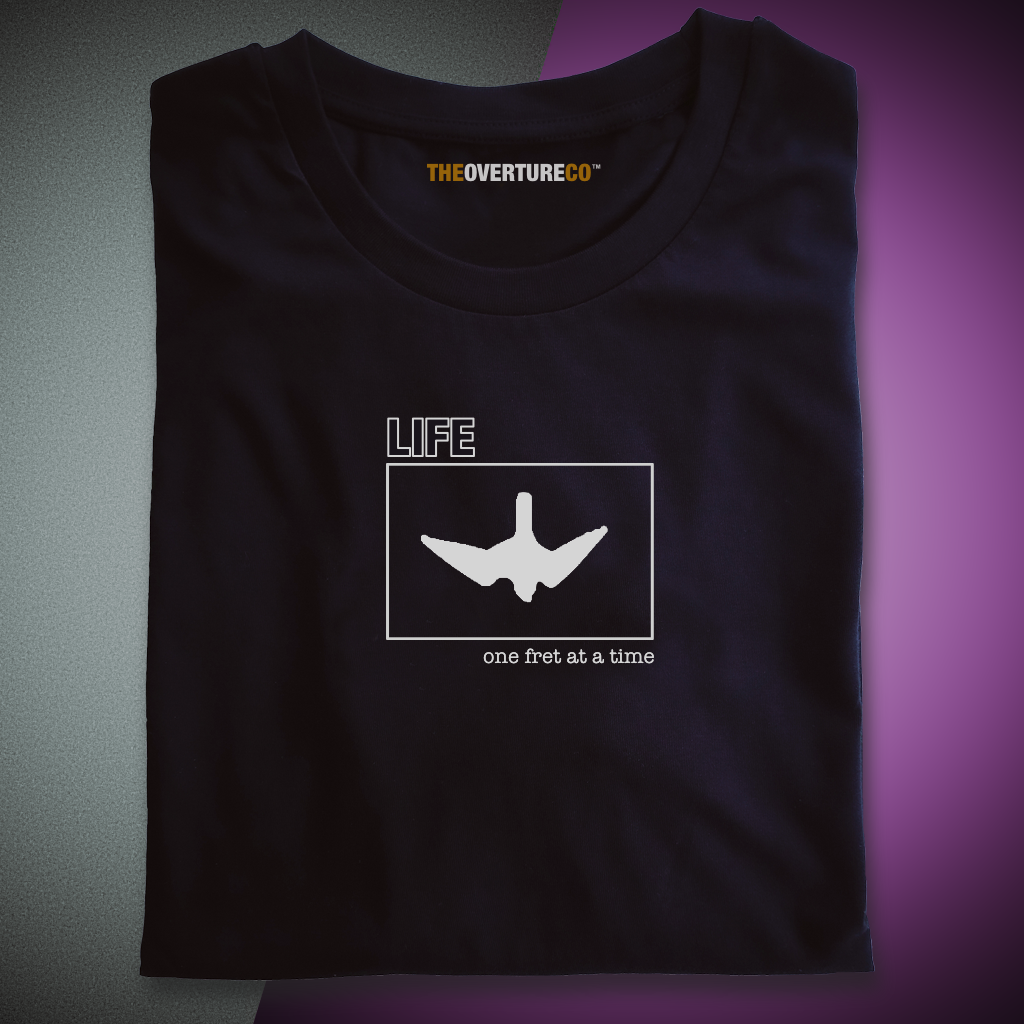 Guitar Shirt Gift For Guitarists. Life One Fret at a Time Single Fret Shirt