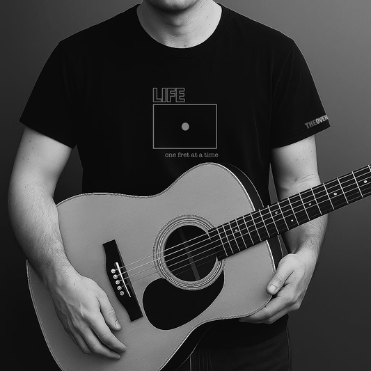 Guitar Shirt Gift For Guitarists. Life One Fret at a Time Single Fret Shirt