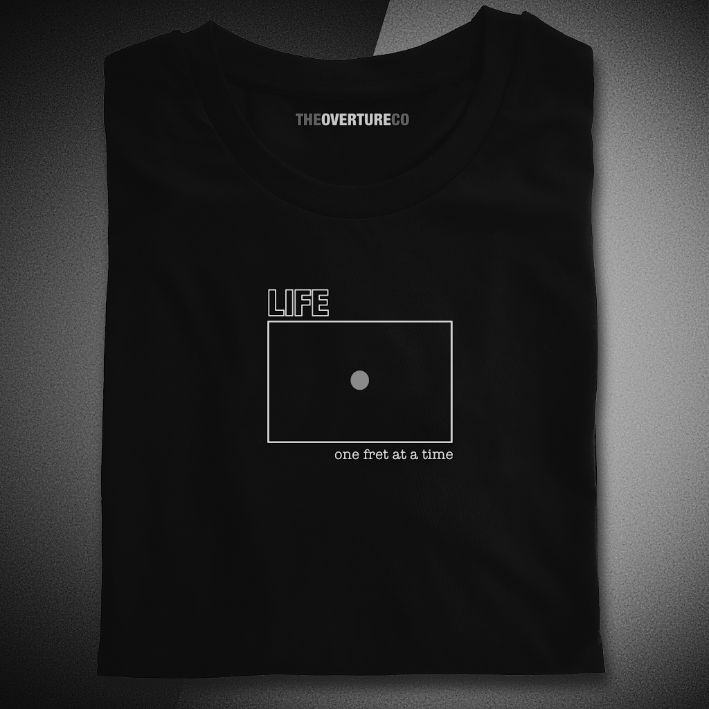 Guitar Shirt Gift For Guitarists. Life One Fret at a Time Single Fret Shirt