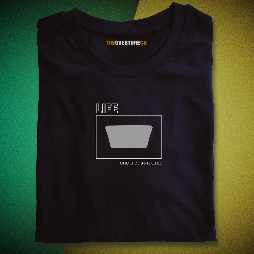 Guitar Shirt Gift For Guitarists. Life One Fret at a Time Single Fret Shirt
