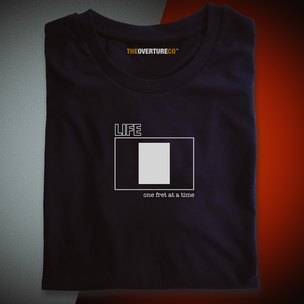 Guitar Shirt Gift For Guitarists. Life One Fret at a Time Single Fret Shirt