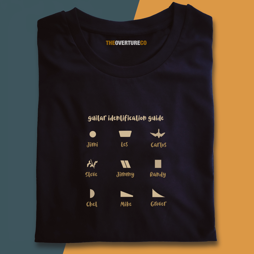Guitar Identification Guide Gift Shirt for Guitar Lovers