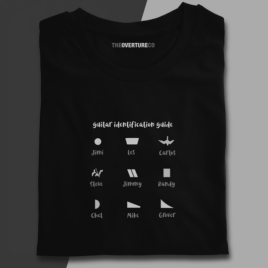 Guitar Identification Guide Gift Shirt for Guitar Lovers