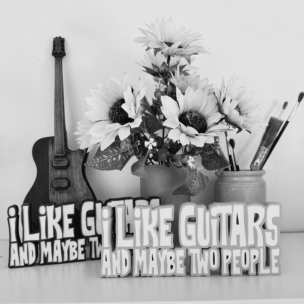 Guitar Statement Piece Gift, I Like Guitars and Maybe Two People