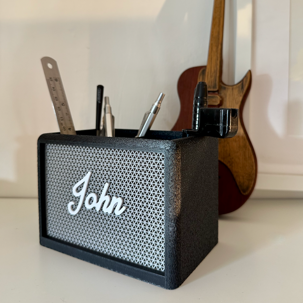Personalised Marshall Desk Tidy Gift for Guitar Players